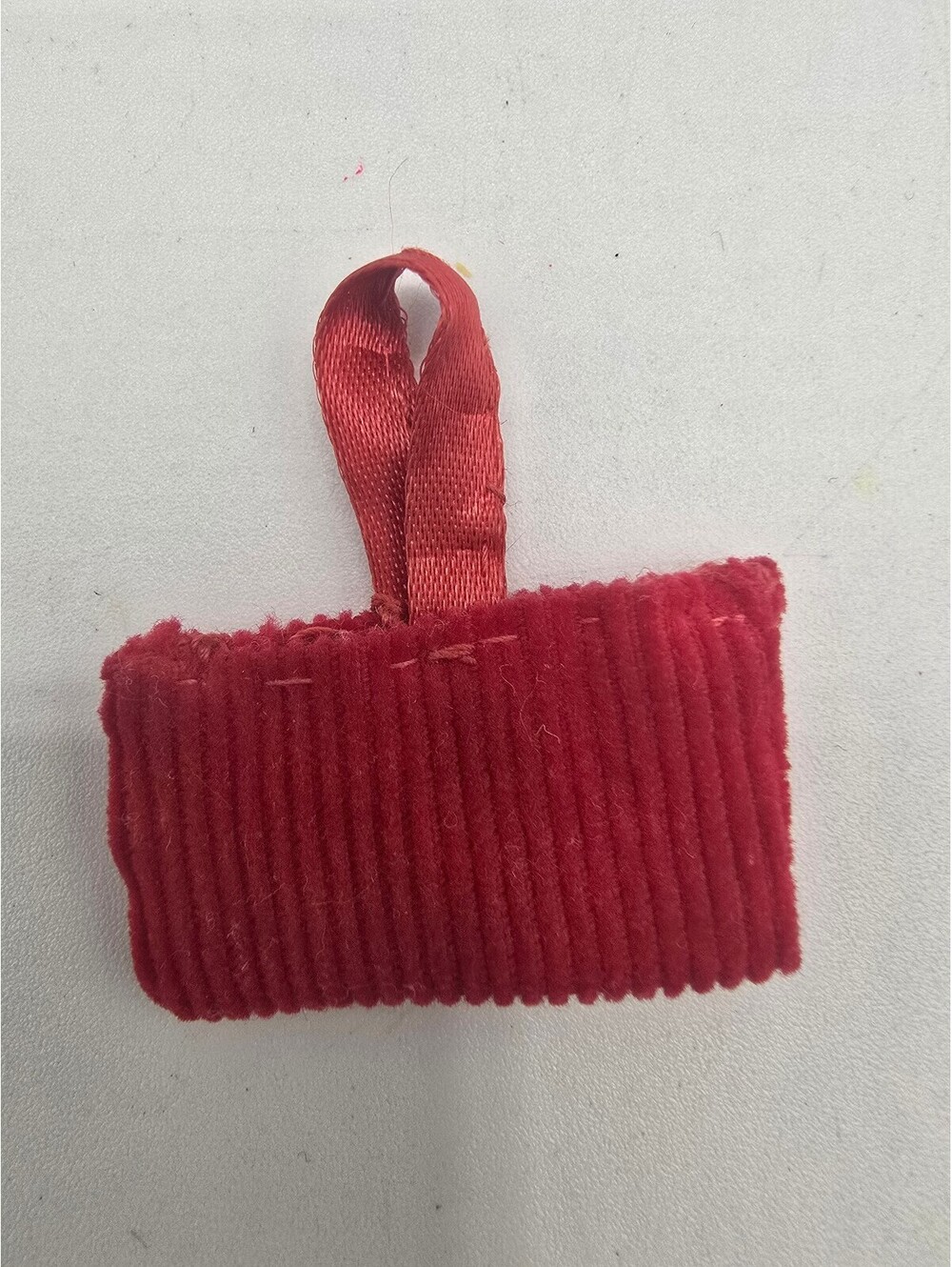Vintage doll red corduroy purse